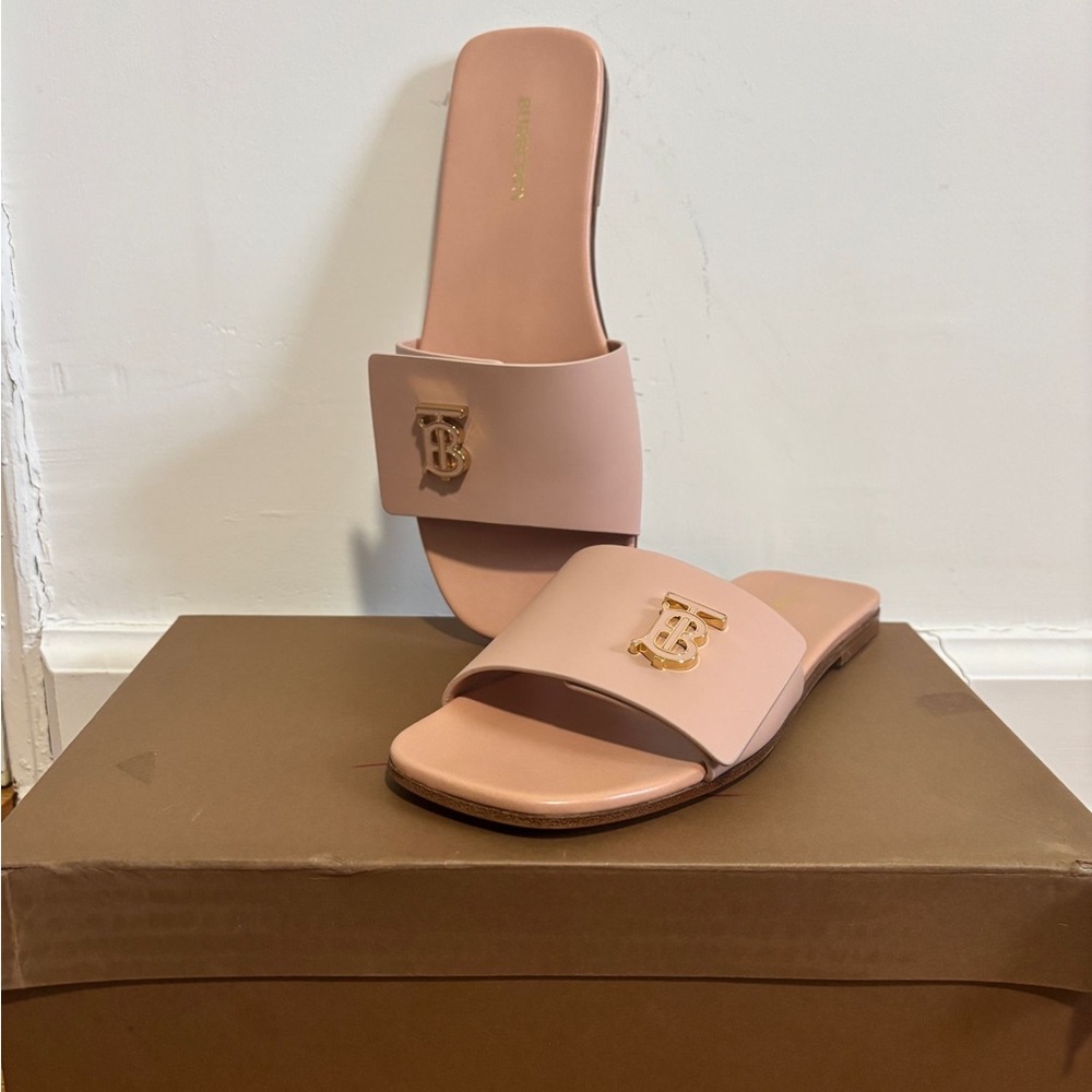 Elegant Pink Slide Sandals